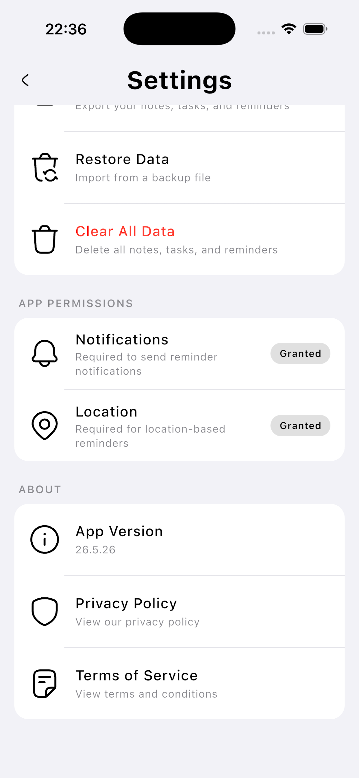 fabe settings on iPhone