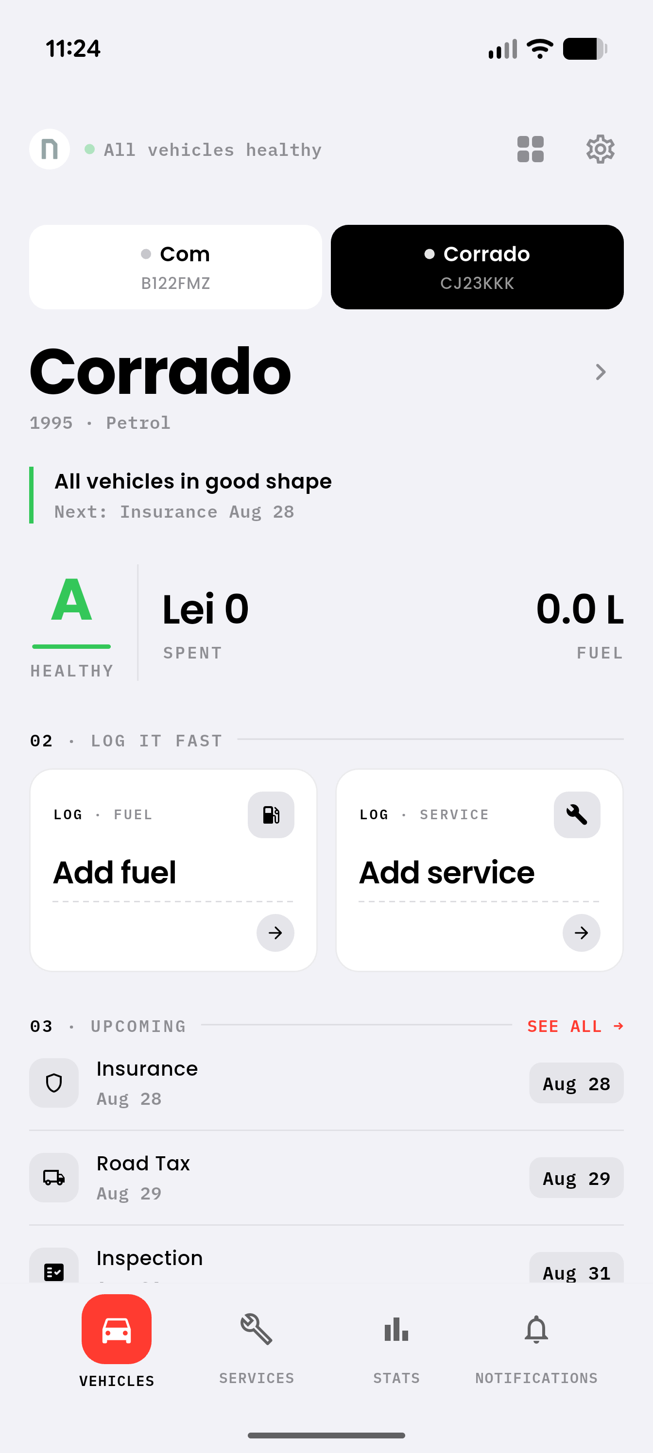 Norimoto App Dashboard Screenshot